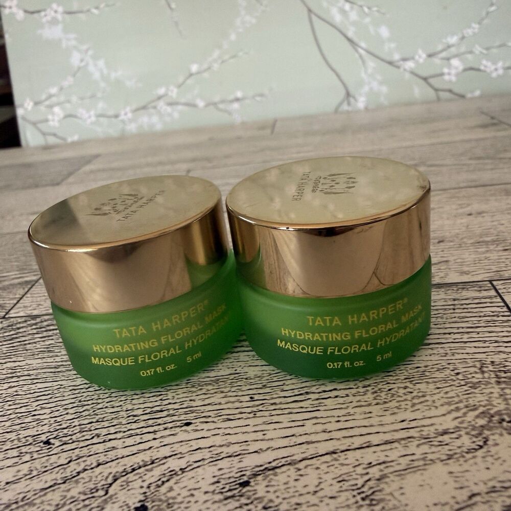 Tata Harper Mini Hydrating Floral Mask 0.17 Fl. Oz./5ml Travel Size New Lot Of 2